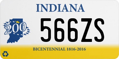 IN license plate 566ZS