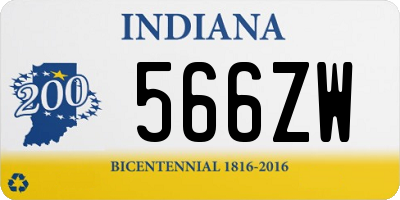 IN license plate 566ZW