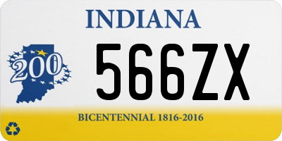 IN license plate 566ZX