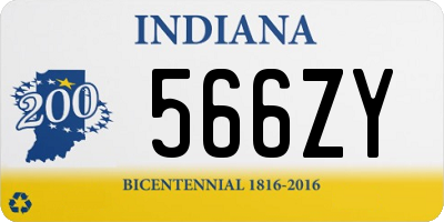 IN license plate 566ZY