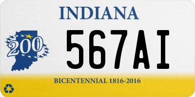 IN license plate 567AI