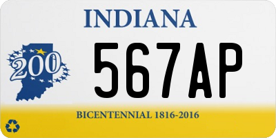 IN license plate 567AP