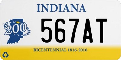 IN license plate 567AT