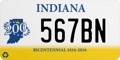 IN license plate 567BN