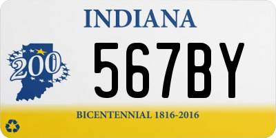 IN license plate 567BY