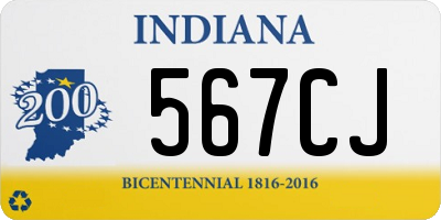 IN license plate 567CJ