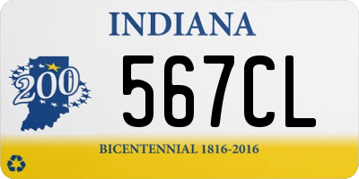 IN license plate 567CL