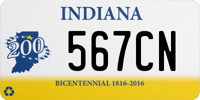 IN license plate 567CN