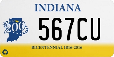 IN license plate 567CU