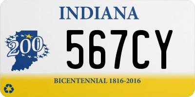 IN license plate 567CY