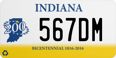 IN license plate 567DM