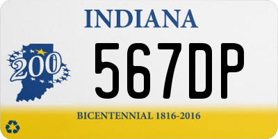 IN license plate 567DP