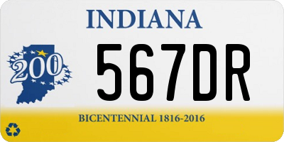 IN license plate 567DR