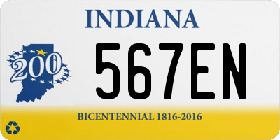 IN license plate 567EN