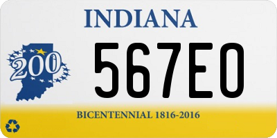 IN license plate 567EO