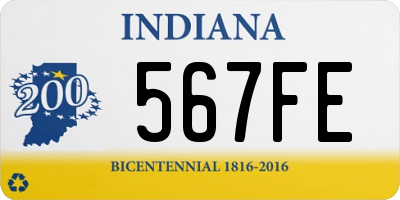 IN license plate 567FE