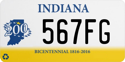 IN license plate 567FG