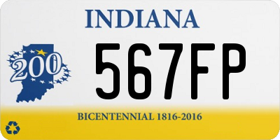 IN license plate 567FP