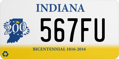 IN license plate 567FU