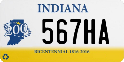 IN license plate 567HA