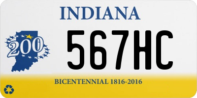 IN license plate 567HC