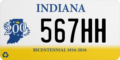 IN license plate 567HH