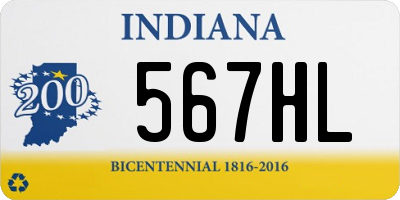 IN license plate 567HL