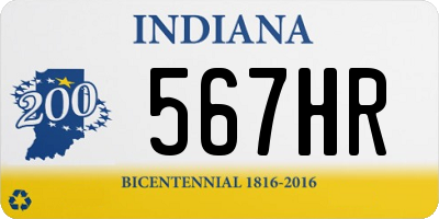 IN license plate 567HR
