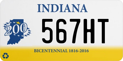 IN license plate 567HT