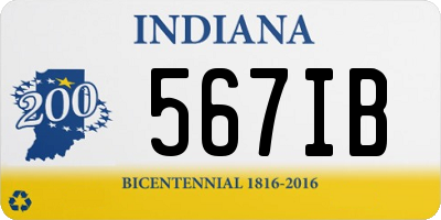 IN license plate 567IB