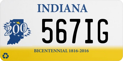 IN license plate 567IG