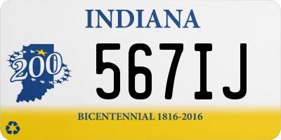 IN license plate 567IJ