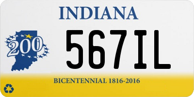 IN license plate 567IL