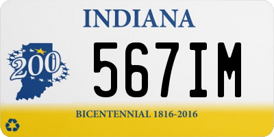 IN license plate 567IM