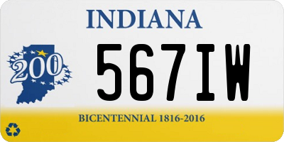 IN license plate 567IW