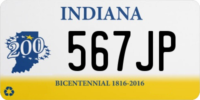 IN license plate 567JP