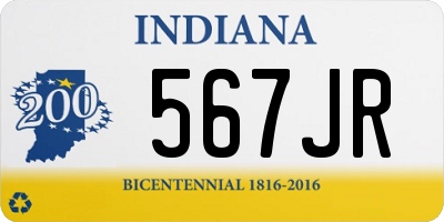 IN license plate 567JR