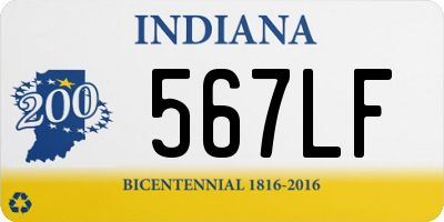 IN license plate 567LF