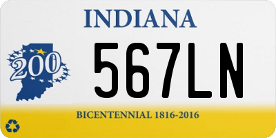 IN license plate 567LN