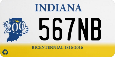 IN license plate 567NB