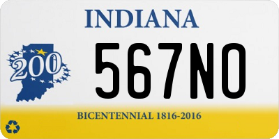 IN license plate 567NO