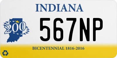 IN license plate 567NP