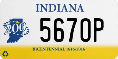 IN license plate 567OP