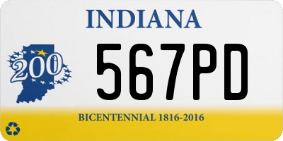 IN license plate 567PD