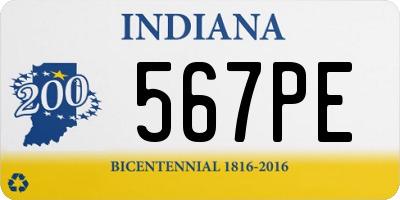 IN license plate 567PE