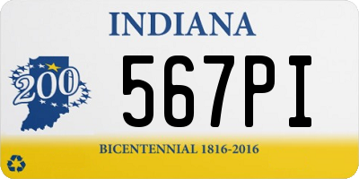 IN license plate 567PI