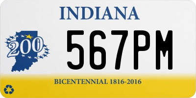 IN license plate 567PM