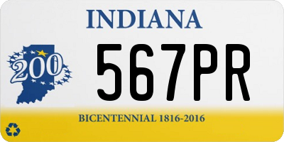 IN license plate 567PR