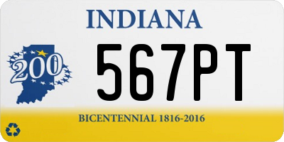 IN license plate 567PT