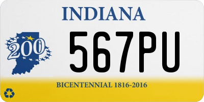 IN license plate 567PU